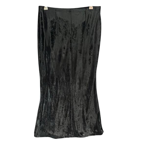 Vintage Y2K Express Maxi Skirt Womens M Black Velvet Soft Y2K 90s Whimsygoth - Picture 6 of 14